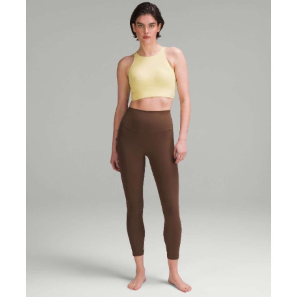 Lululemon Align Ribbed High-Rise Pant 25" Women's 6 Java Brown Sweat Wicking EUC